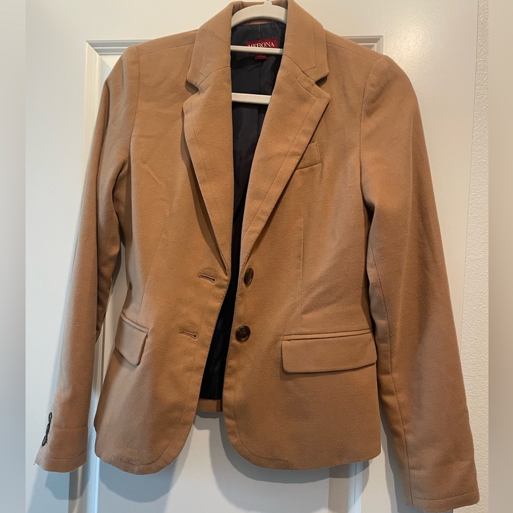Merona Camel blazer, lined, size 2